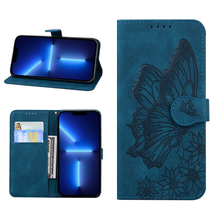 For iPhone 13 Pro Max Retro Skin Feel Butterflies Embossing Horizontal Flip Leather Case with Holder & Card Slots & Wallet