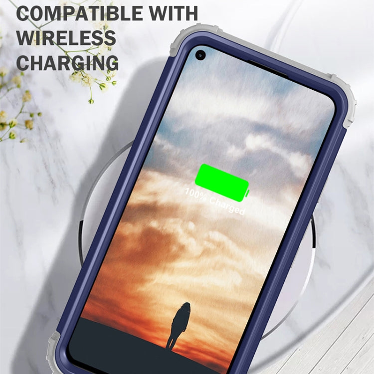 For Google Pixel 5a 3 in 1 Shockproof PC + Silicone Protective Case