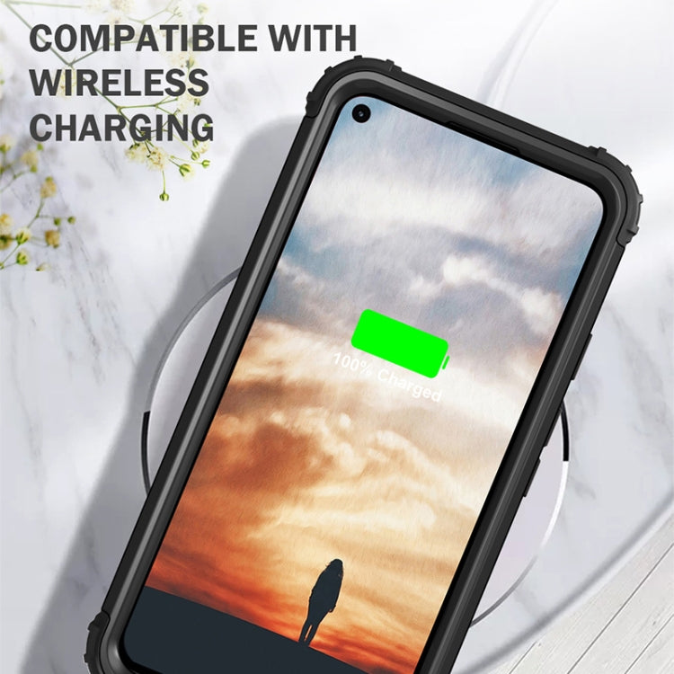 For Google Pixel 5a 3 in 1 Shockproof PC + Silicone Protective Case