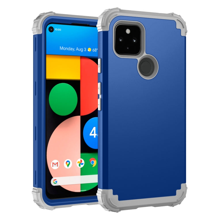 For Google Pixel 4a 5G 3 in 1 Shockproof PC + Silicone Protective Case