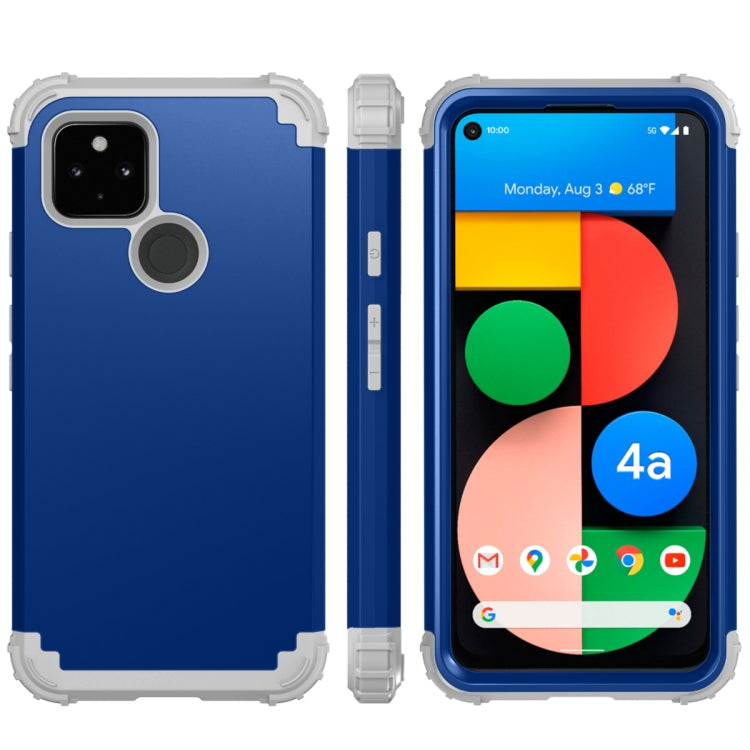 For Google Pixel 4a 5G 3 in 1 Shockproof PC + Silicone Protective Case