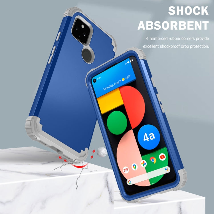 For Google Pixel 4a 5G 3 in 1 Shockproof PC + Silicone Protective Case