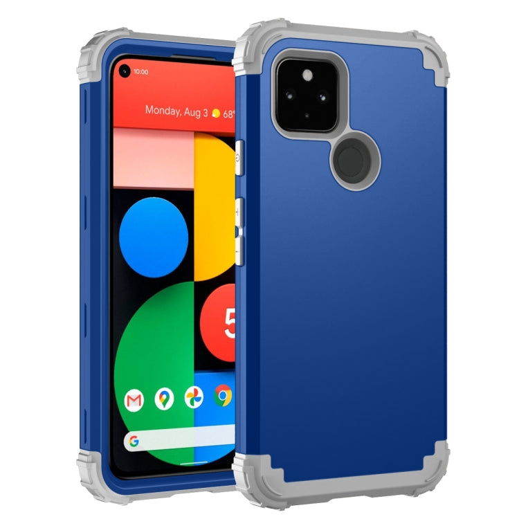 For Google Pixel 5 3 in 1 Shockproof PC + Silicone Protective Case