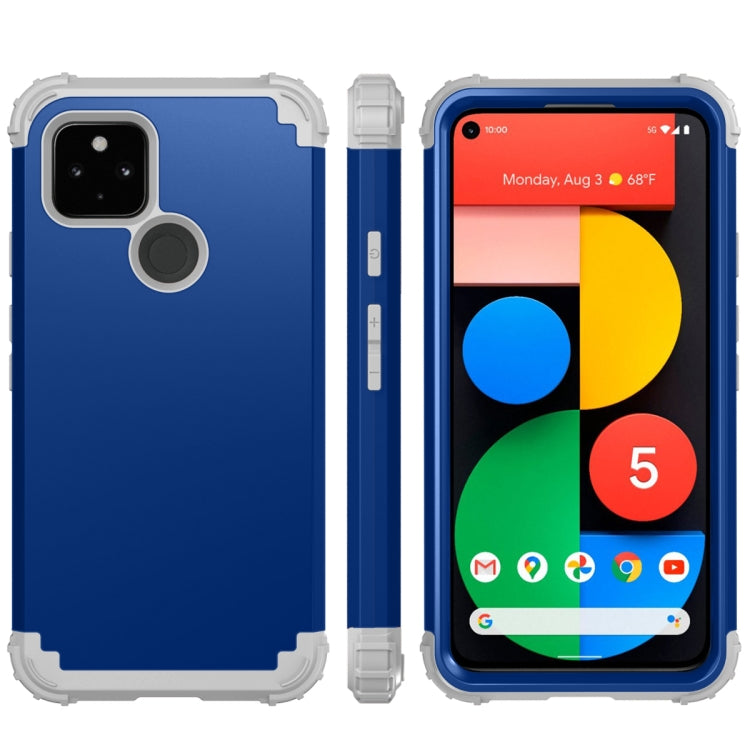 For Google Pixel 5 3 in 1 Shockproof PC + Silicone Protective Case