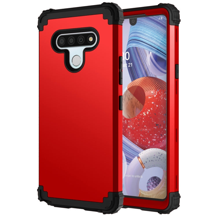 For LG Stylo 6 3 in 1 Shockproof PC + Silicone Protective Case