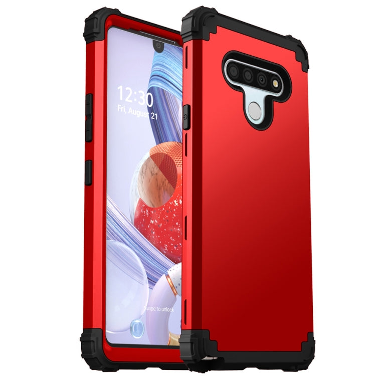 For LG Stylo 6 3 in 1 Shockproof PC + Silicone Protective Case