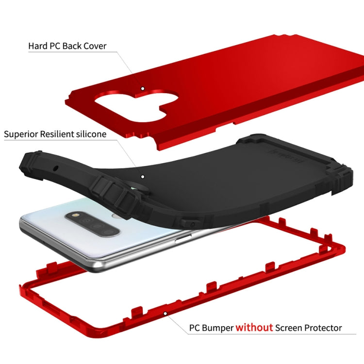 For LG Stylo 6 3 in 1 Shockproof PC + Silicone Protective Case