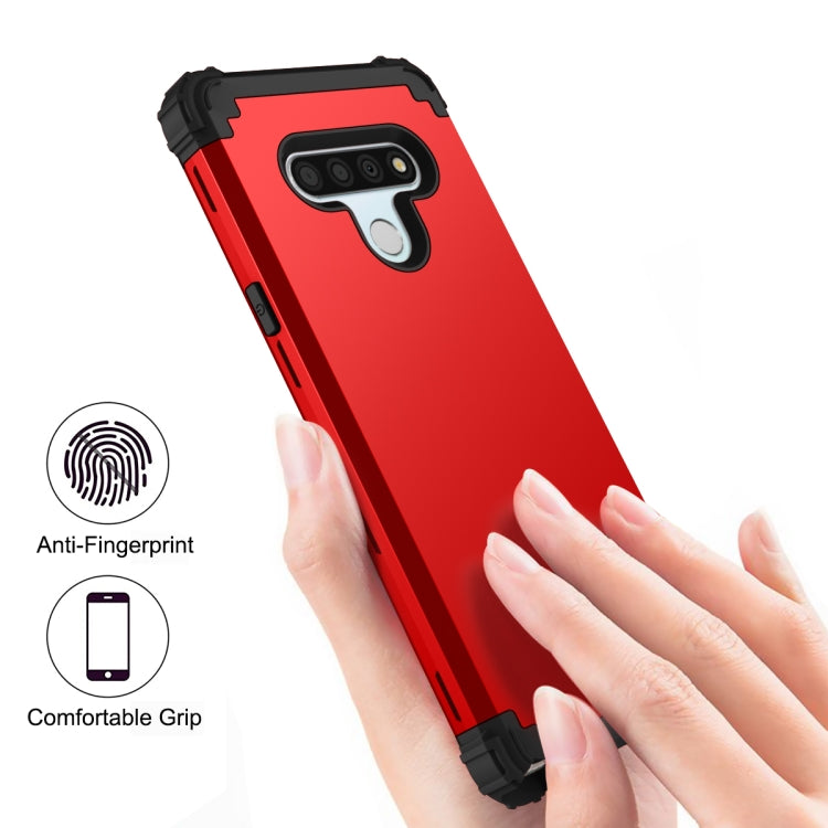 For LG Stylo 6 3 in 1 Shockproof PC + Silicone Protective Case