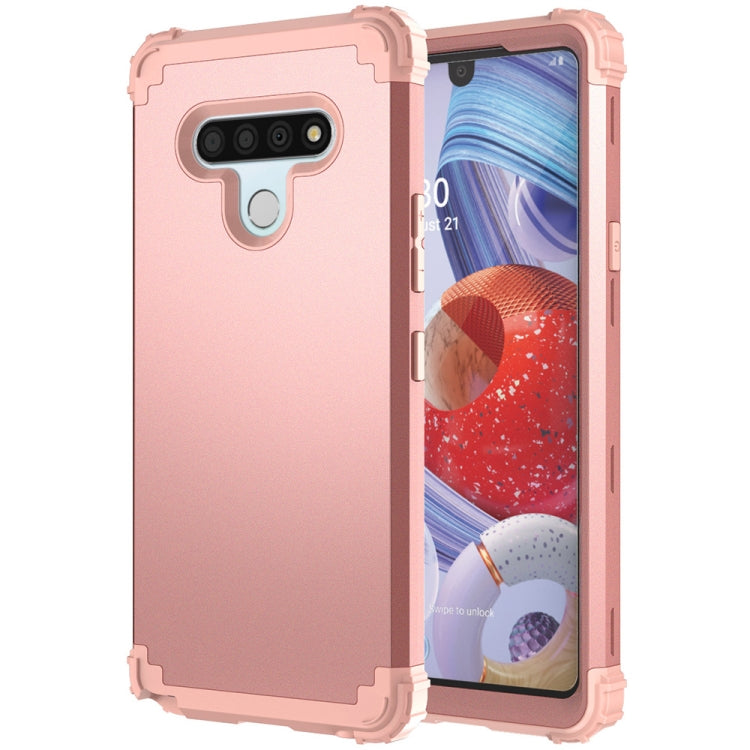For LG Stylo 6 3 in 1 Shockproof PC + Silicone Protective Case