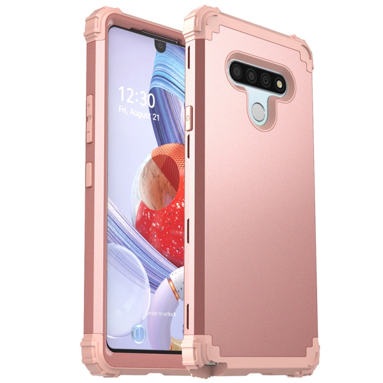 For LG Stylo 6 3 in 1 Shockproof PC + Silicone Protective Case