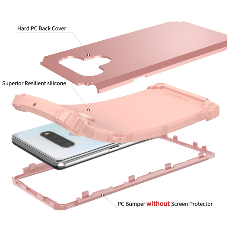 For LG Stylo 6 3 in 1 Shockproof PC + Silicone Protective Case