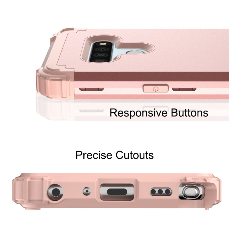 For LG Stylo 6 3 in 1 Shockproof PC + Silicone Protective Case