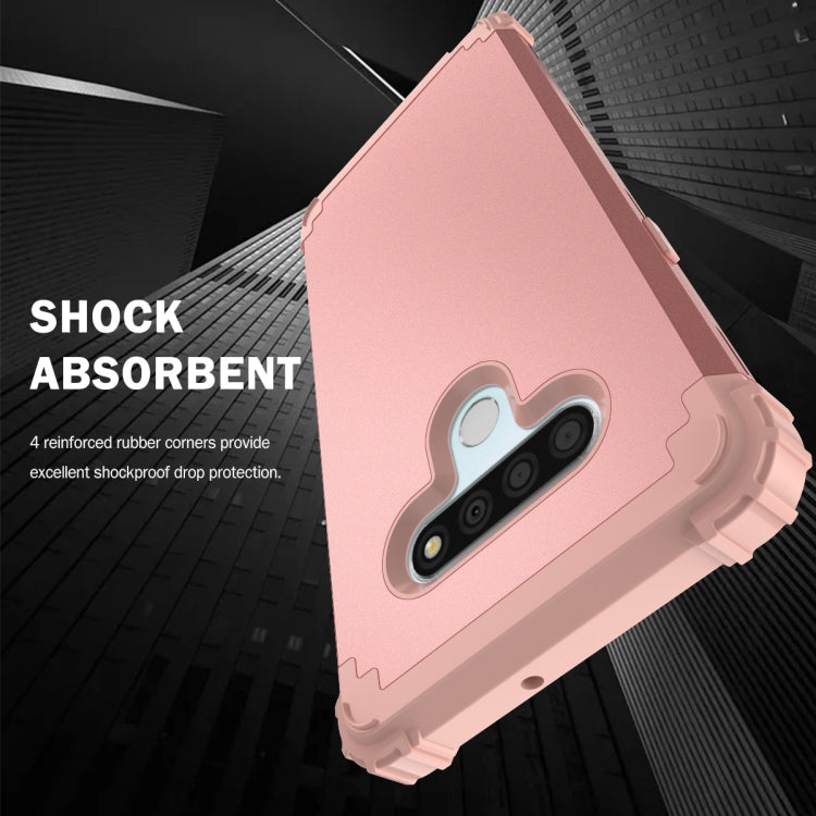 For LG Stylo 6 3 in 1 Shockproof PC + Silicone Protective Case