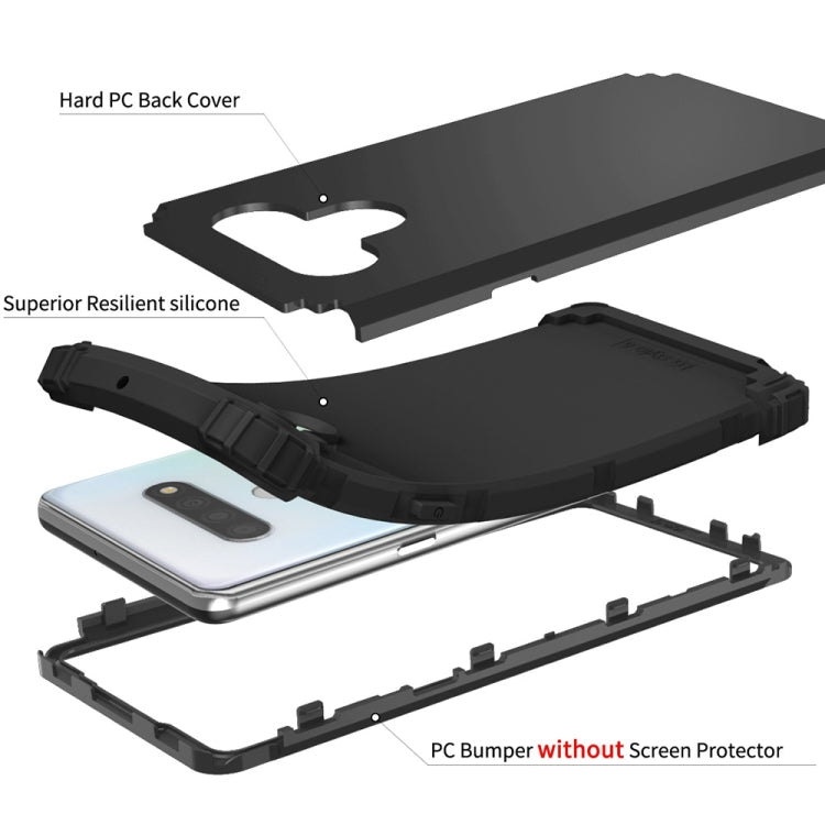 For LG Stylo 6 3 in 1 Shockproof PC + Silicone Protective Case