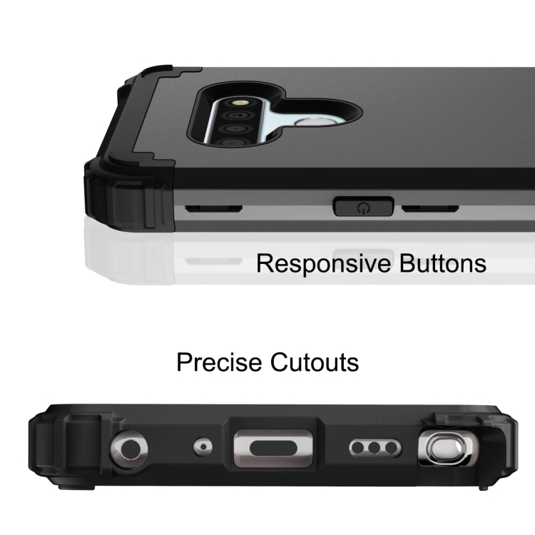 For LG Stylo 6 3 in 1 Shockproof PC + Silicone Protective Case