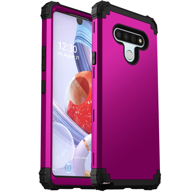 For LG Stylo 6 3 in 1 Shockproof PC + Silicone Protective Case