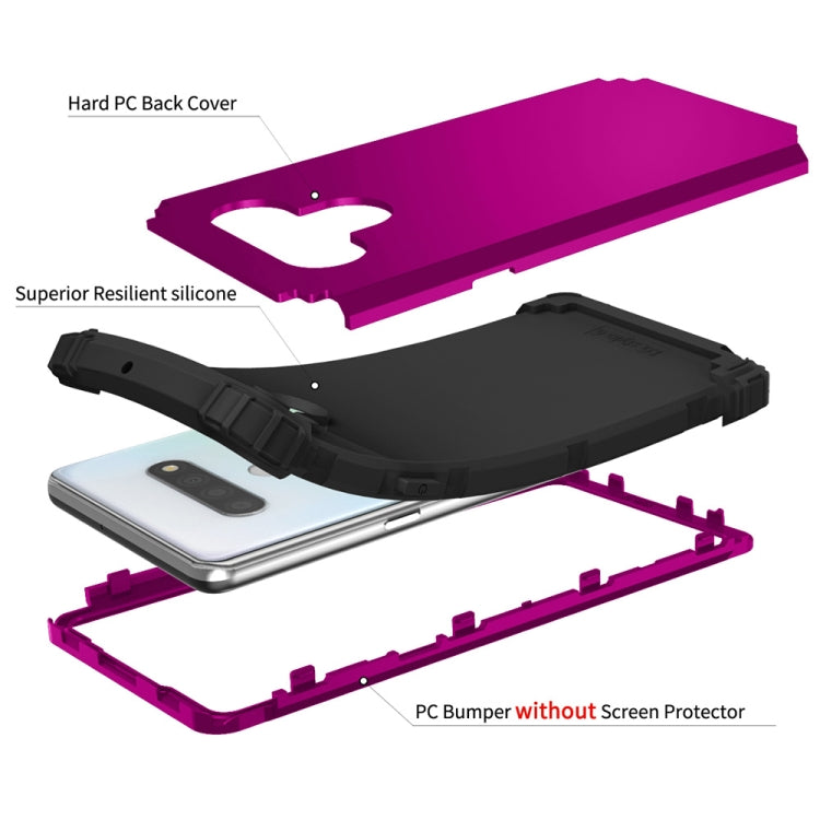 For LG Stylo 6 3 in 1 Shockproof PC + Silicone Protective Case