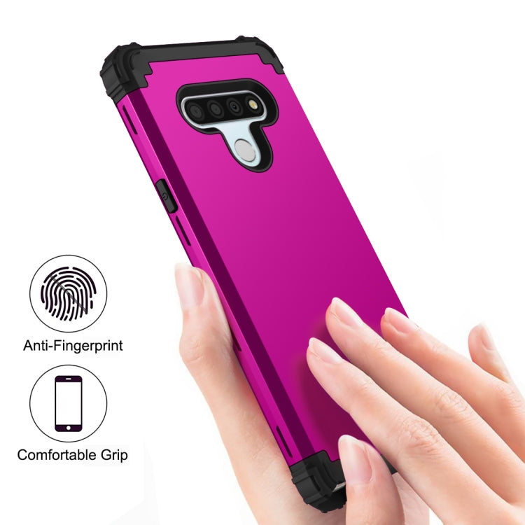 For LG Stylo 6 3 in 1 Shockproof PC + Silicone Protective Case