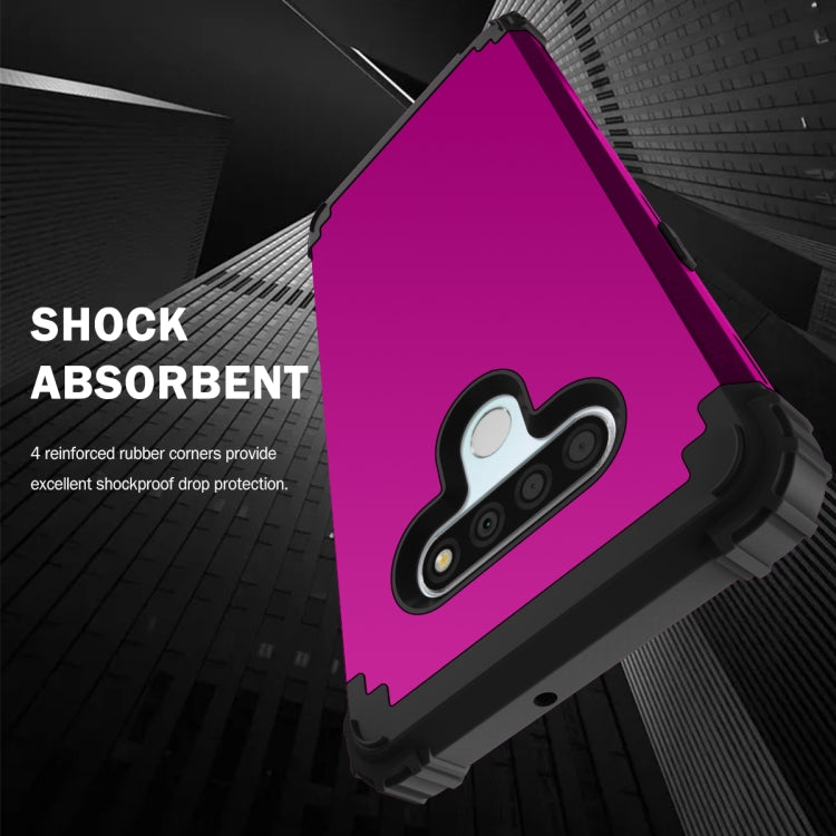 For LG Stylo 6 3 in 1 Shockproof PC + Silicone Protective Case