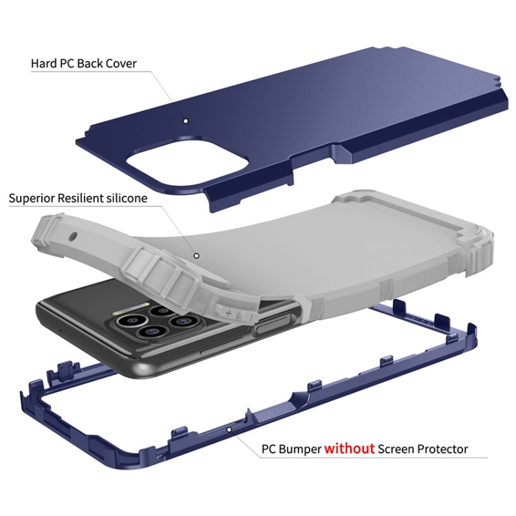 For Motorola Moto G 5G Plus 3 in 1 Shockproof PC + Silicone Protective Case