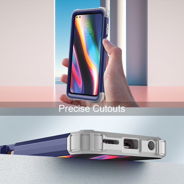 For Motorola Moto G 5G Plus 3 in 1 Shockproof PC + Silicone Protective Case