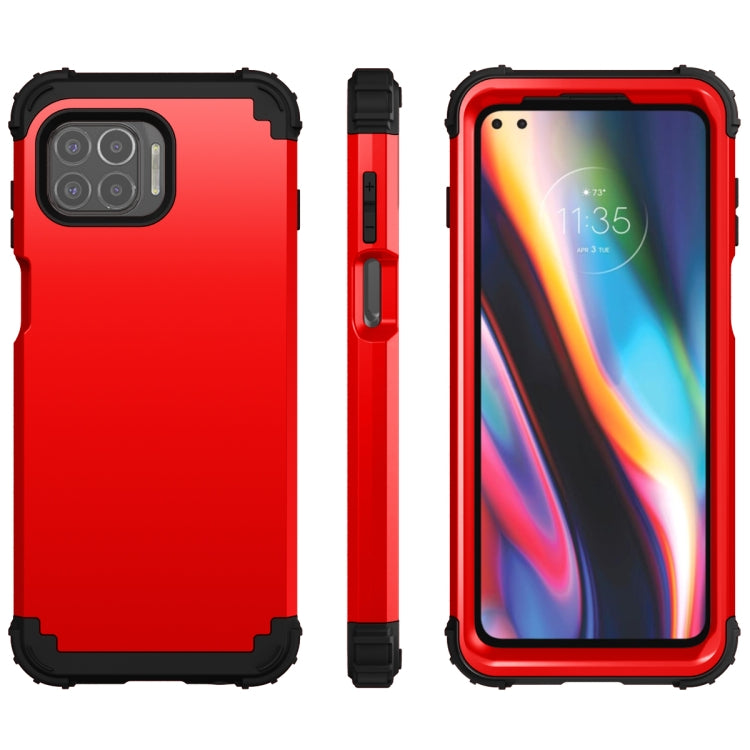 For Motorola Moto G 5G Plus 3 in 1 Shockproof PC + Silicone Protective Case