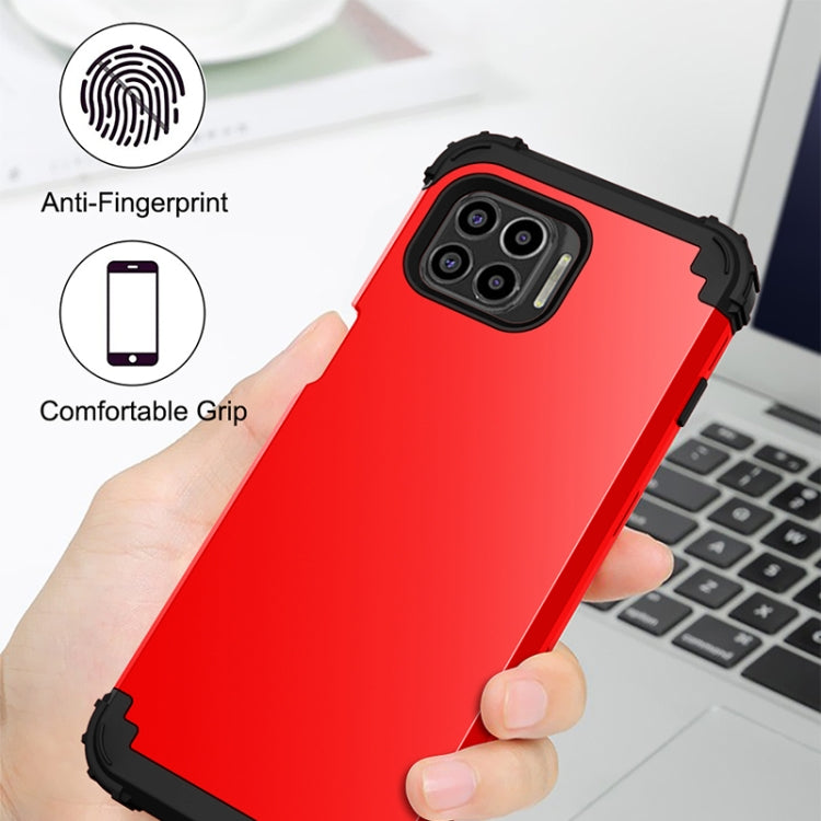 For Motorola Moto G 5G Plus 3 in 1 Shockproof PC + Silicone Protective Case