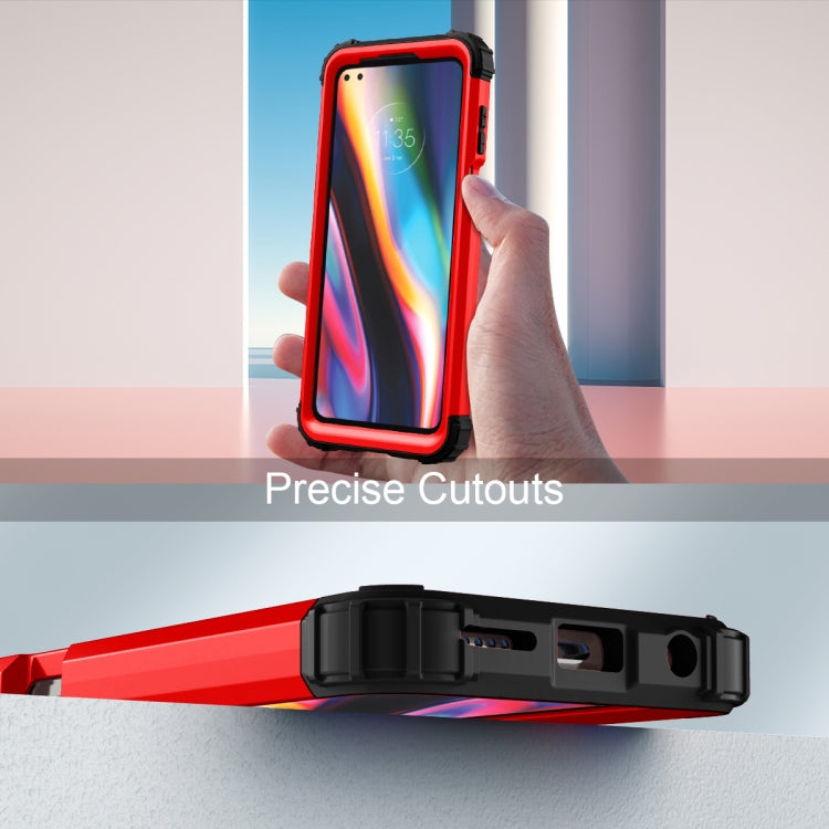 For Motorola Moto G 5G Plus 3 in 1 Shockproof PC + Silicone Protective Case