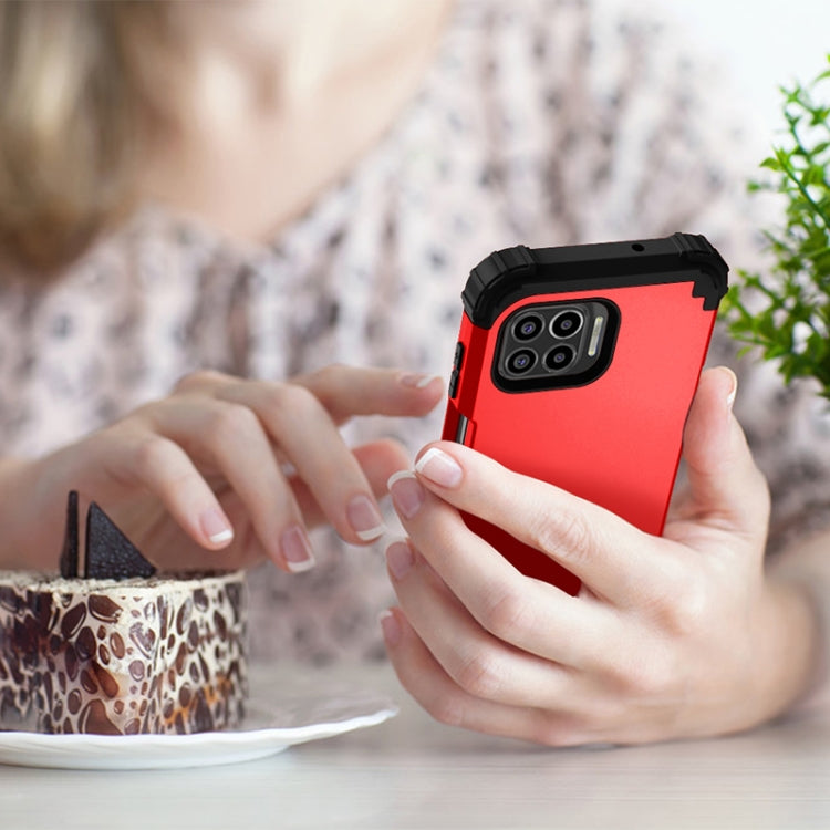 For Motorola Moto G 5G Plus 3 in 1 Shockproof PC + Silicone Protective Case