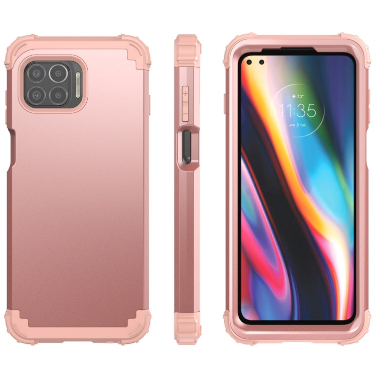For Motorola Moto G 5G Plus 3 in 1 Shockproof PC + Silicone Protective Case