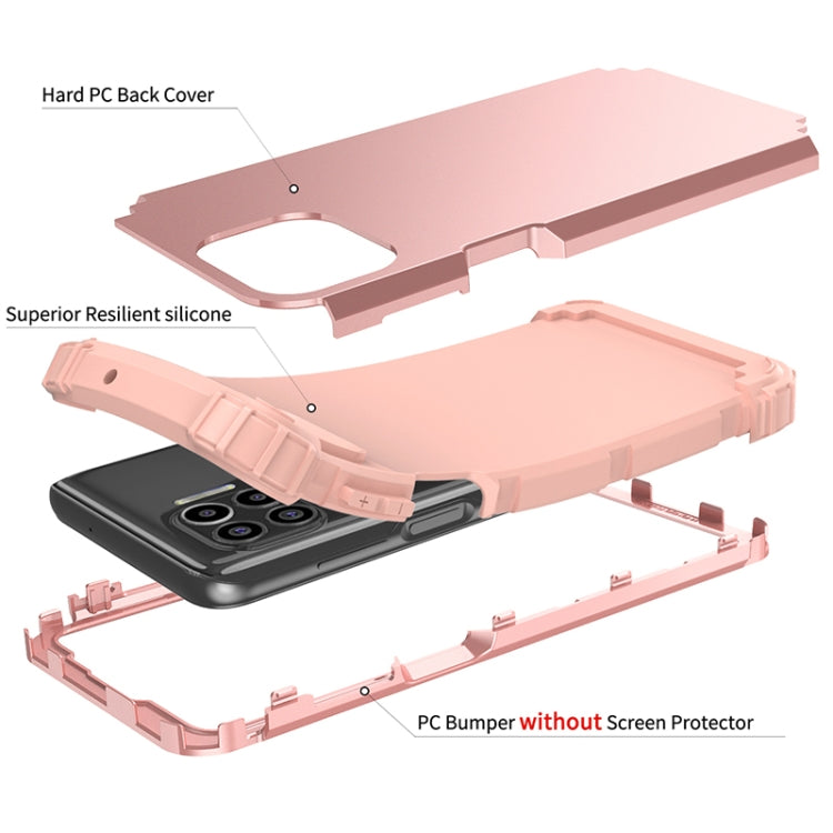 For Motorola Moto G 5G Plus 3 in 1 Shockproof PC + Silicone Protective Case