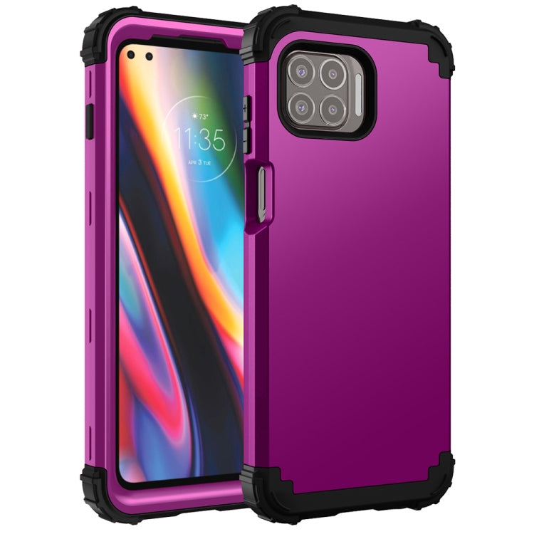 For Motorola Moto G 5G Plus 3 in 1 Shockproof PC + Silicone Protective Case