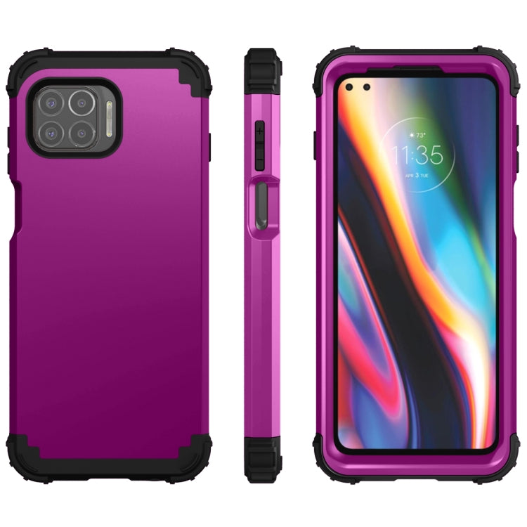 For Motorola Moto G 5G Plus 3 in 1 Shockproof PC + Silicone Protective Case