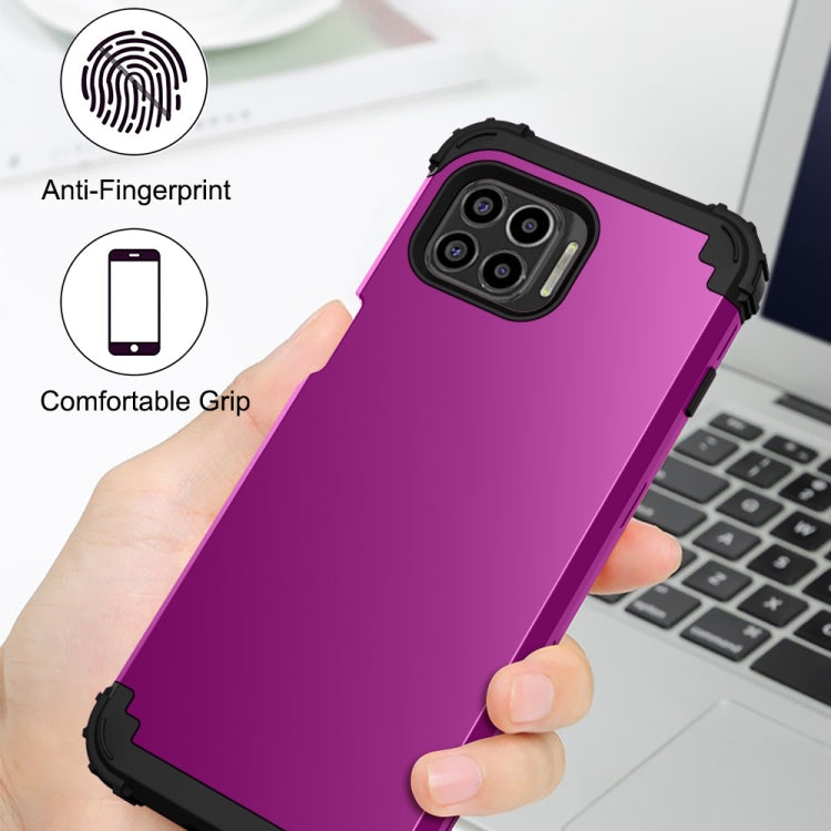 For Motorola Moto G 5G Plus 3 in 1 Shockproof PC + Silicone Protective Case