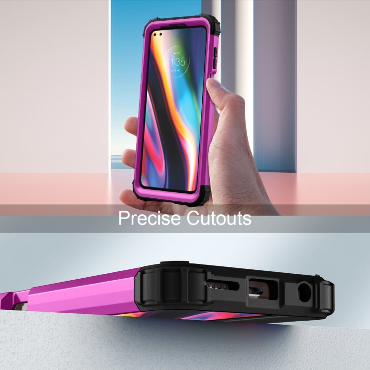 For Motorola Moto G 5G Plus 3 in 1 Shockproof PC + Silicone Protective Case