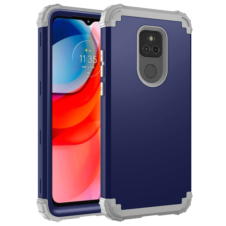 For Motorola Moto G Play 2021 3 in 1 Shockproof PC + Silicone Protective Case