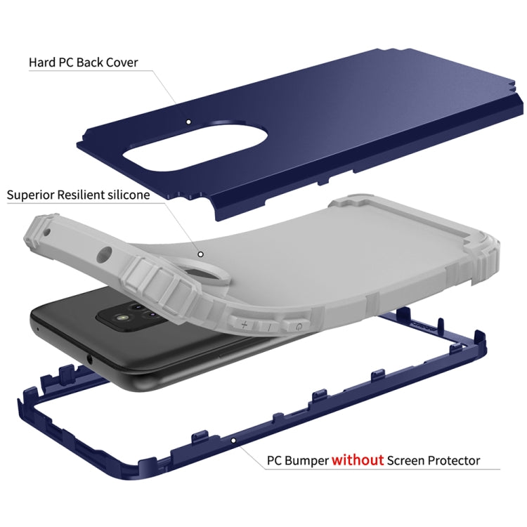 For Motorola Moto G Play 2021 3 in 1 Shockproof PC + Silicone Protective Case