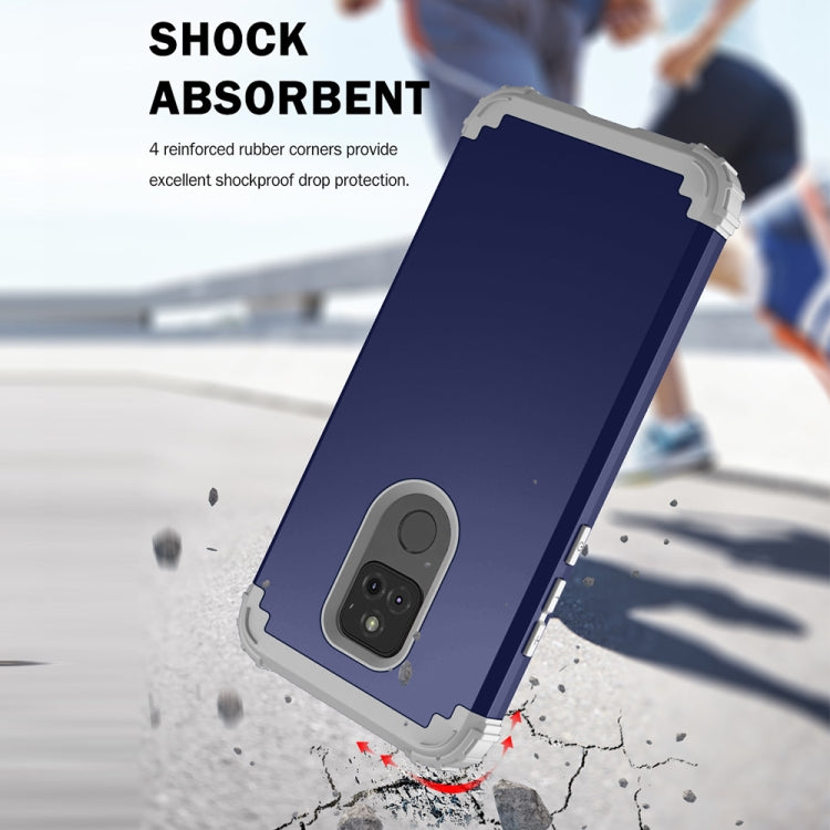 For Motorola Moto G Play 2021 3 in 1 Shockproof PC + Silicone Protective Case