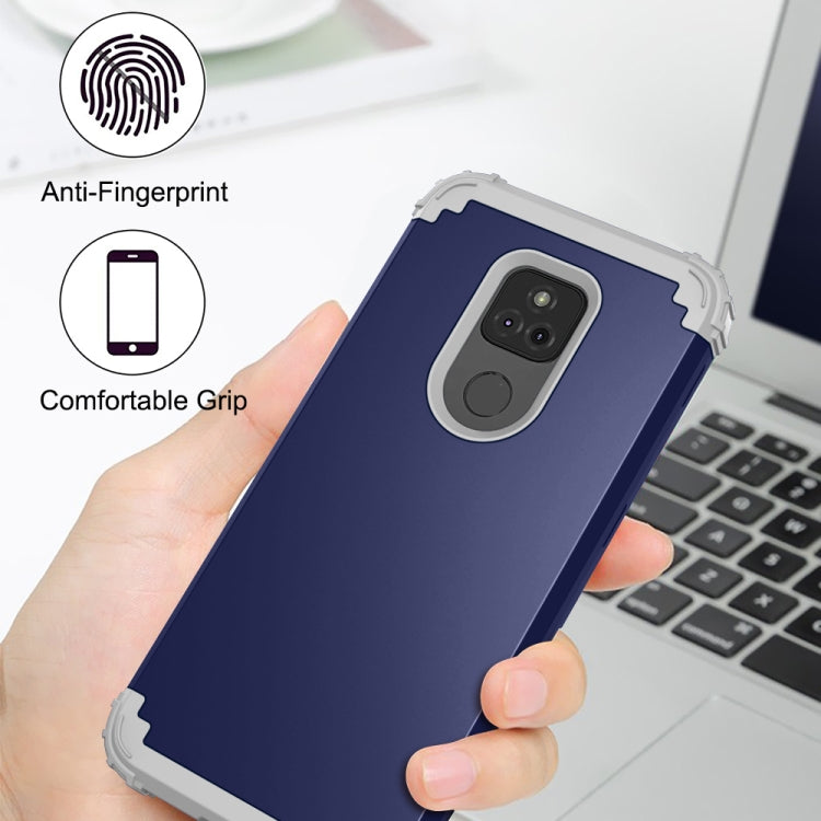 For Motorola Moto G Play 2021 3 in 1 Shockproof PC + Silicone Protective Case