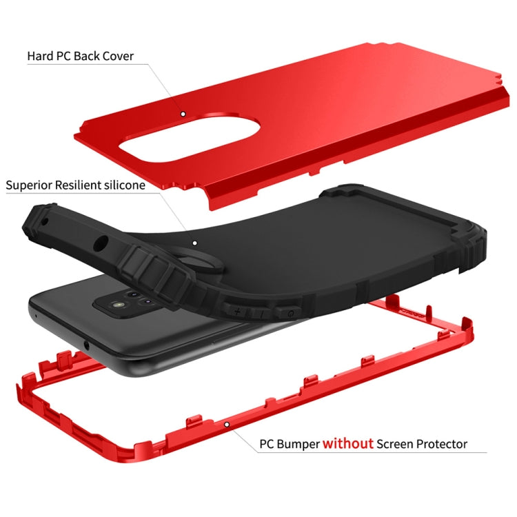 For Motorola Moto G Play 2021 3 in 1 Shockproof PC + Silicone Protective Case