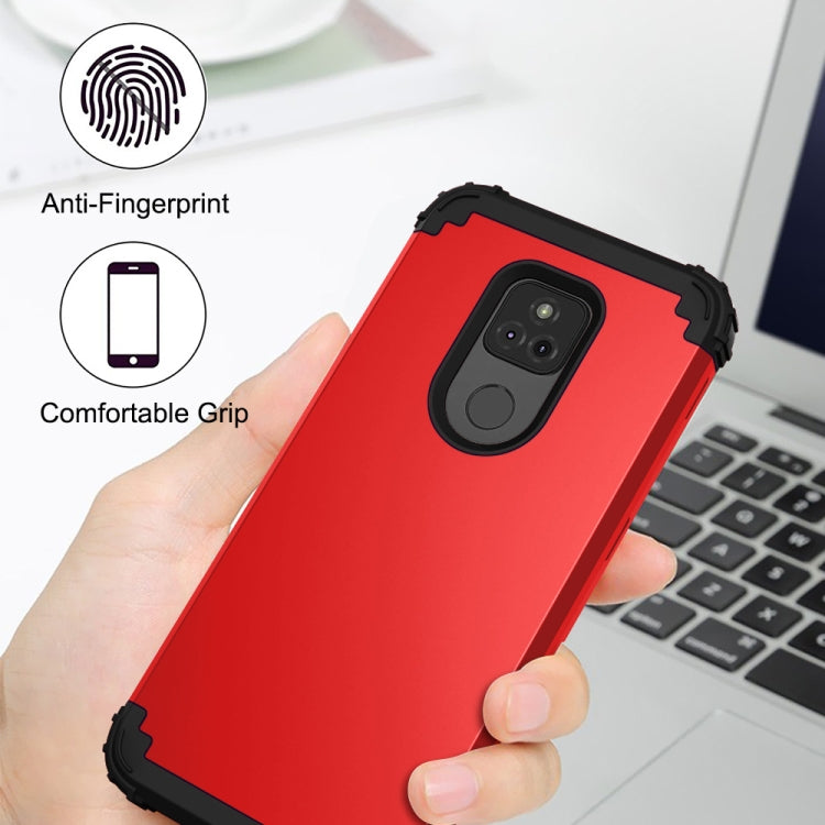 For Motorola Moto G Play 2021 3 in 1 Shockproof PC + Silicone Protective Case