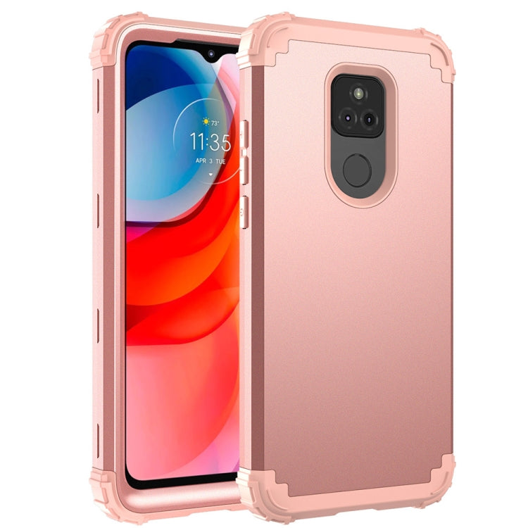 For Motorola Moto G Play 2021 3 in 1 Shockproof PC + Silicone Protective Case