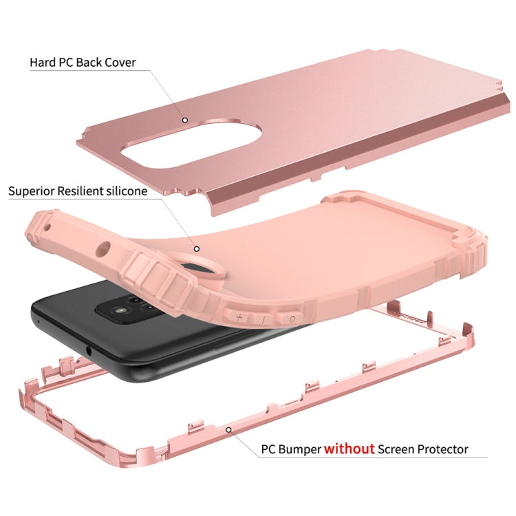 For Motorola Moto G Play 2021 3 in 1 Shockproof PC + Silicone Protective Case