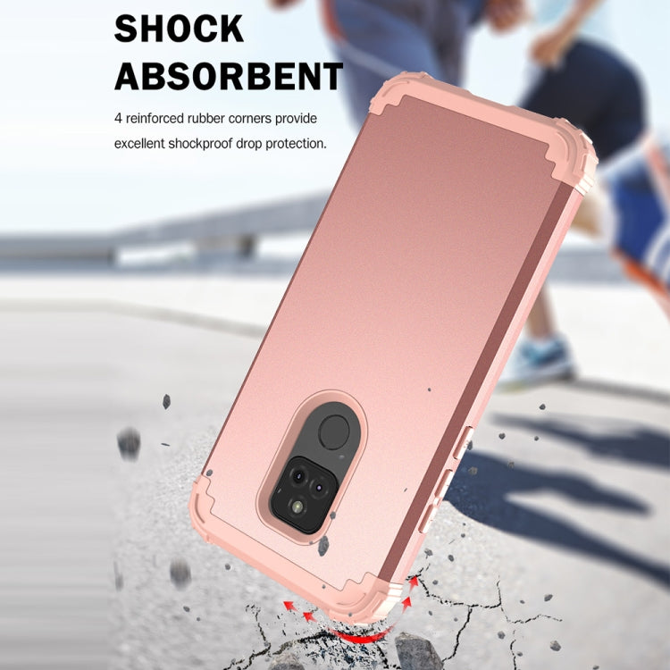 For Motorola Moto G Play 2021 3 in 1 Shockproof PC + Silicone Protective Case