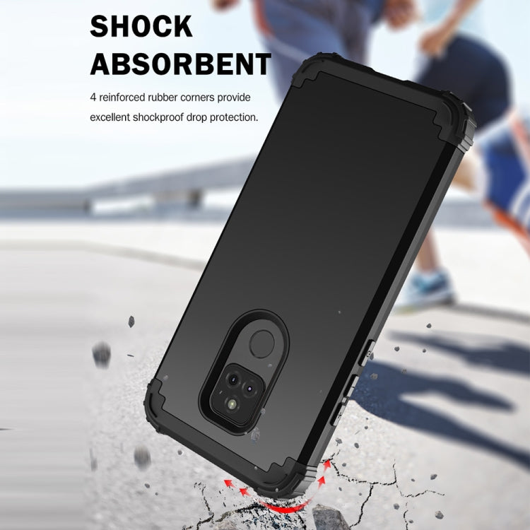 For Motorola Moto G Play 2021 3 in 1 Shockproof PC + Silicone Protective Case