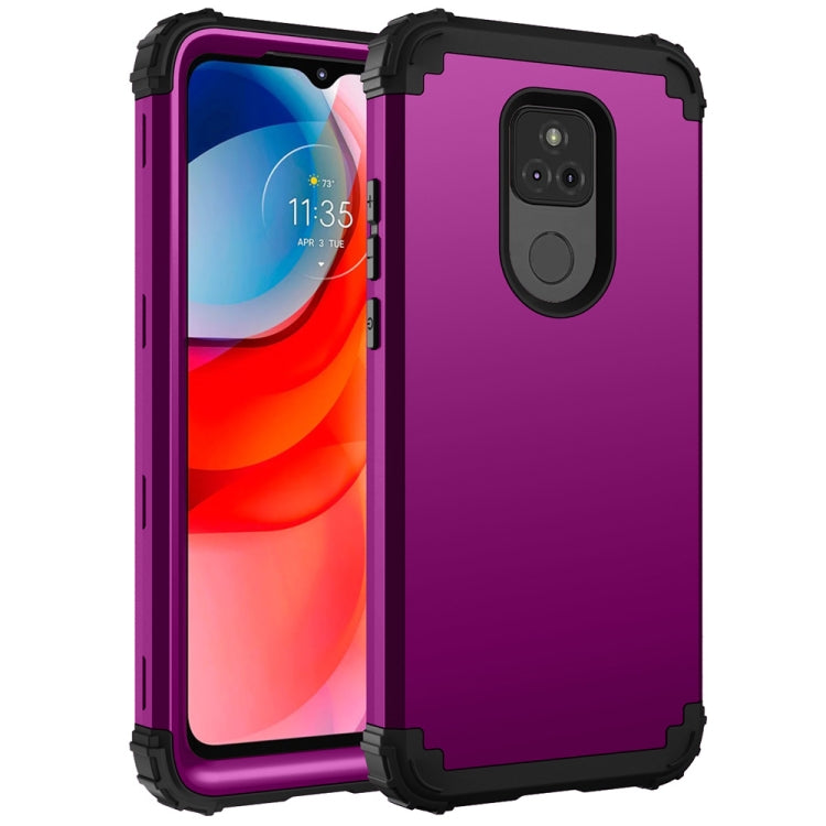 For Motorola Moto G Play 2021 3 in 1 Shockproof PC + Silicone Protective Case