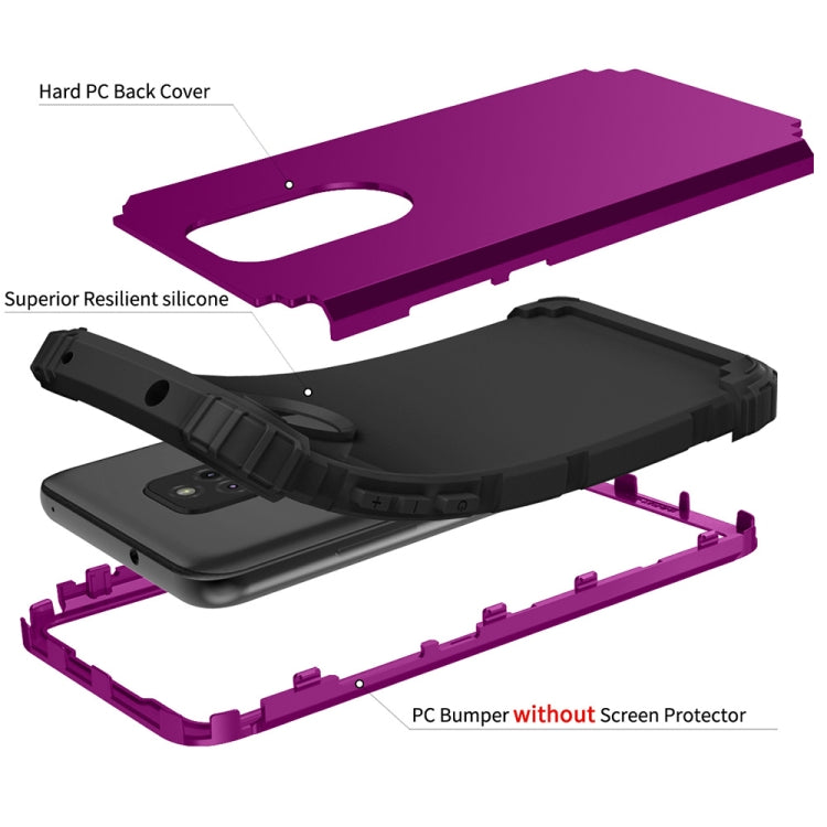 For Motorola Moto G Play 2021 3 in 1 Shockproof PC + Silicone Protective Case