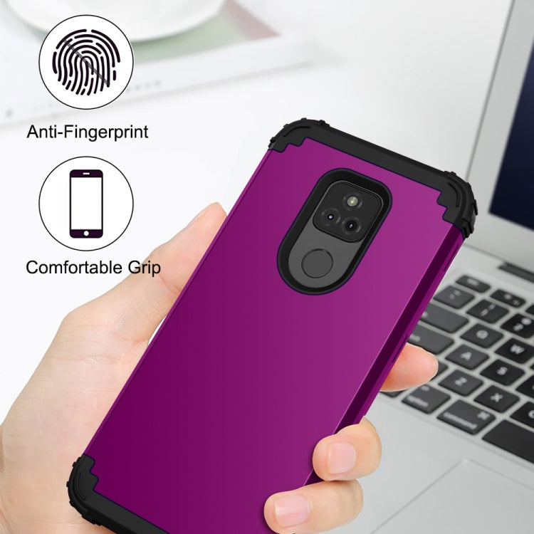 For Motorola Moto G Play 2021 3 in 1 Shockproof PC + Silicone Protective Case