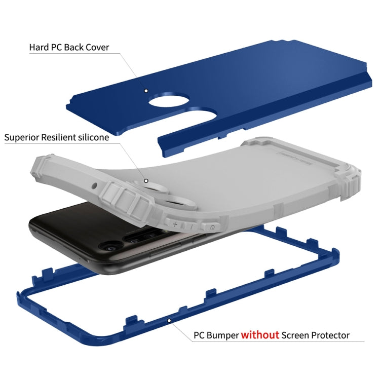 For Motorola Moto G Power 3 in 1 Shockproof PC + Silicone Protective Case