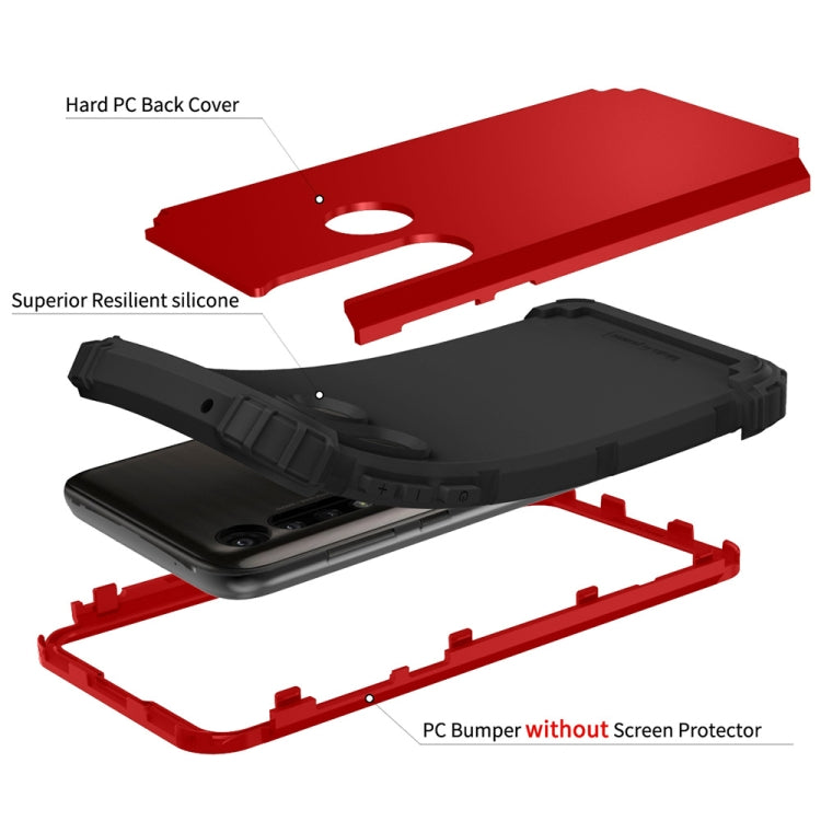 For Motorola Moto G Power 3 in 1 Shockproof PC + Silicone Protective Case